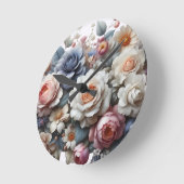 Atemberaubend Florals Runde Wanduhr (Winkel)