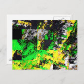 Atemberaubend-Gelbe Abstrakte Kunstwerke Postkarte (Vorne/Hinten)