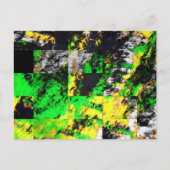 Atemberaubend-Gelbe Abstrakte Kunstwerke Postkarte (Vorderseite)