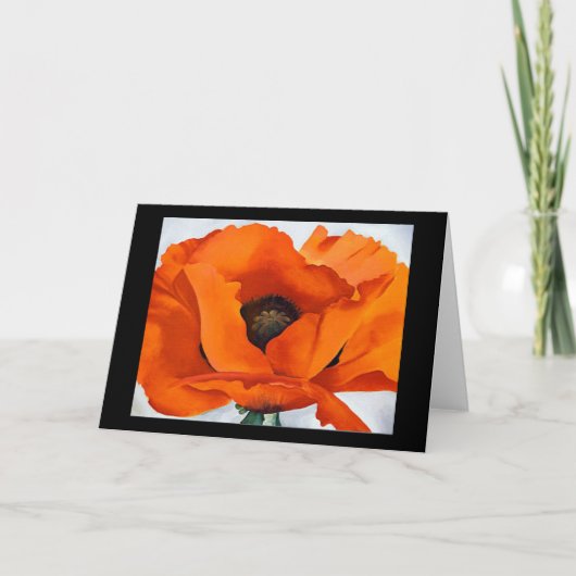 Atemberaubend Georgia O'Keeffe Red Poppy Blank Karte (Vorderseite)