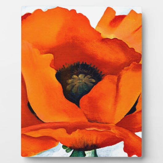 Atemberaubend Georgia O'Keeffe Red Poppy Fotoplatte (Vorderseite)