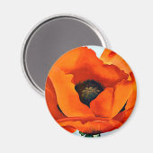 Atemberaubend Georgia O'Keeffe Red Poppy Magnet (Vorderseite/Rückseite)