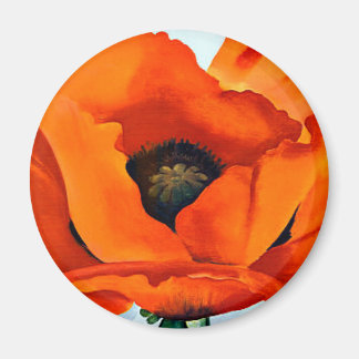 Atemberaubend Georgia O'Keeffe Red Poppy Magnet