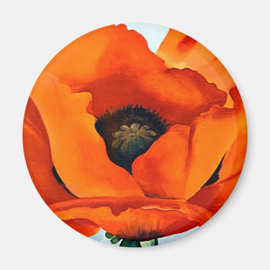 Atemberaubend Georgia O'Keeffe Red Poppy Magnet (Vorne)