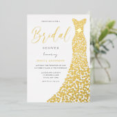 Atemberaubend Gold Liebe Herzerkrankungen Brautpar Folieneinladung (Stehend vorne)