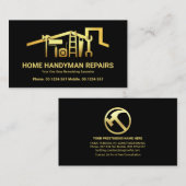 Atemberaubend Gold Roof Handyman Tools Visitenkarte (Vorne/Hinten)