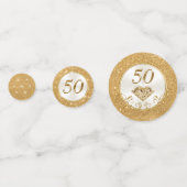 Atemberaubend Golden 50th Anniversary Confetti, Ta Konfetti (Vorderseiten)