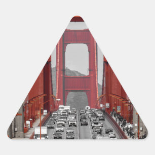 ATEMBERAUBEND! GOLDEN GATE BRIDGE CALIFORNIA USA DREIECKIGER AUFKLEBER