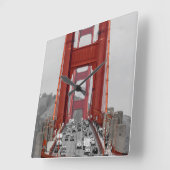 ATEMBERAUBEND! GOLDEN GATE BRIDGE CALIFORNIA USA QUADRATISCHE WANDUHR (Winkel)