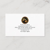 Atemberaubend-Grauer Polygon-Grunge-Kristalle-Chem Visitenkarte (Rückseite)