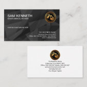 Atemberaubend-Grauer Polygon-Grunge-Kristalle-Chem Visitenkarte (Vorne/Hinten)