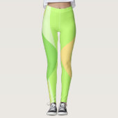 Atemberaubend grüne Fahne Abstrakt Leggings (Vorderseite)