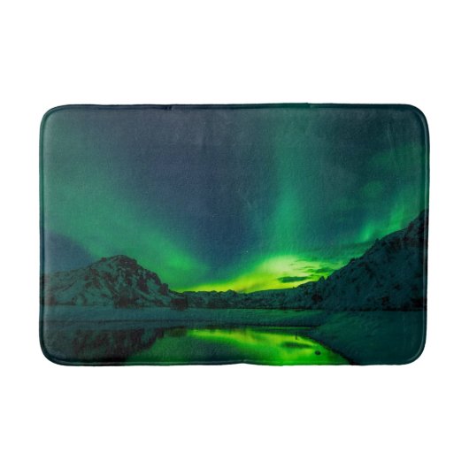 Atemberaubend grünes Aurora Badematte (Vorderseite)