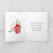 Atemberaubend Happy Birthday Blume personalisieren Karte (Innenseite)