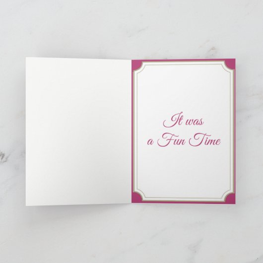 ATEMBERAUBEND HOT PINK PEACOCK DANKE (Innenseite)