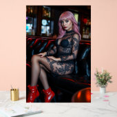 Atemberaubend in Spitze und Leder Acrylschild (Hochzeit)