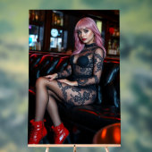 Atemberaubend in Spitze und Leder Acrylschild (Neutral)