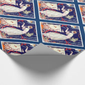 ATEMBERAUBEND KLEINER FISCH , ART DECO SCHÖNHEIT F GESCHENKPAPIER (Ecke)