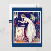 ATEMBERAUBEND KLEINER FISCH, ART DECO SCHÖNHEIT FA POSTKARTE (Vorne/Hinten)