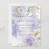 Atemberaubend Lilac Watercolor Floral Einladung (Vorderseite)