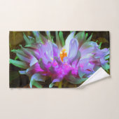 Atemberaubend Magenta und Lime Green Cactus Dahlia Badhandtuch Set (Handtuch)