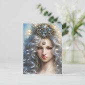 Atemberaubend Magische Vollfackel Weiße Roaring Li Postkarte (Stehend Vorderseite)