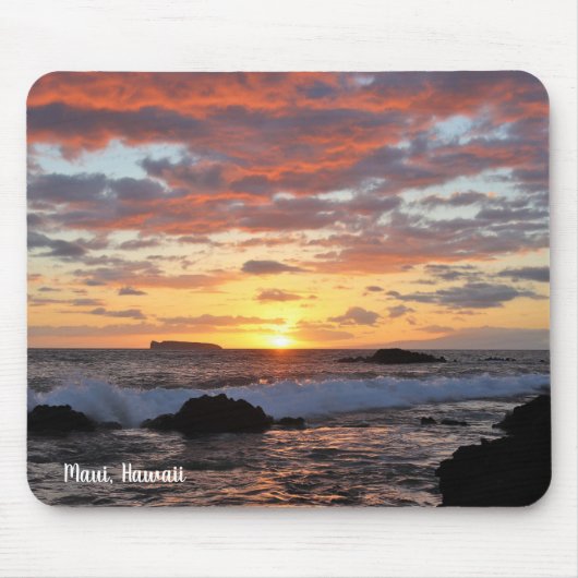 Atemberaubend Maui Beach Sunset Mousepad (Vorne)
