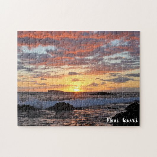 Atemberaubend Maui Beach Sunset Puzzle (Horizontal)