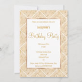 ATEMBERAUBEND METALLIKCHAMPAGNE & GOLD CUSTOM SATI EINLADUNG (Vorderseite)