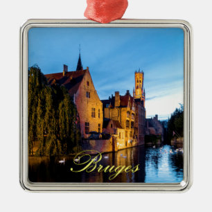 Atemberaubend! Mittelalterliche Brügge - Pro Foto Ornament Aus Metall