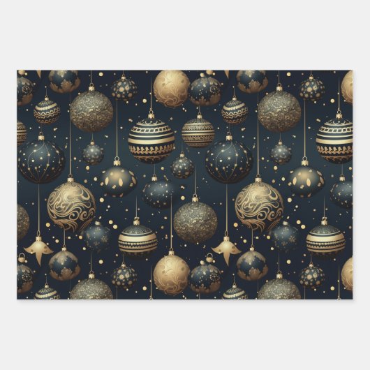 Atemberaubend Mitternacht Sparkone Geschenkpapier Set (Vorderseite)