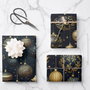 Atemberaubend Mitternacht Sparkone Geschenkpapier Set