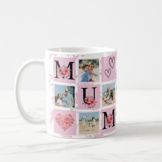 Atemberaubend Mum Foto Tasse I Liebe Sie (Links)