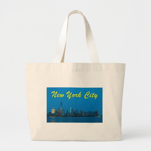 Atemberaubend neue New York Skyline Jumbo Stoffbeutel (Vorne)