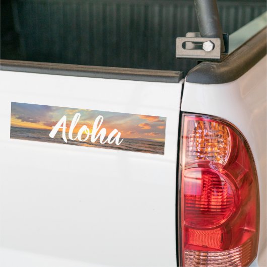 Atemberaubend Orange Maui Sunset Aloha Autoaufkleber (Auf Lkw)