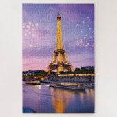 Atemberaubend Paris Eiffel Tower Night Scene Puzzle (Vertikal)