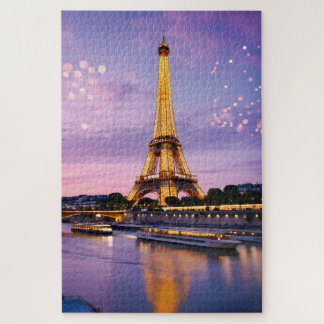 Atemberaubend Paris Eiffel Tower Night Scene Puzzle