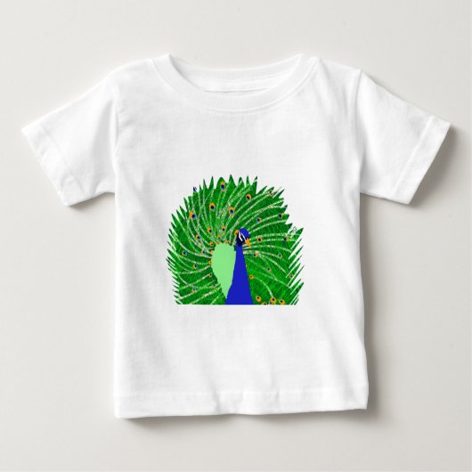 Atemberaubend Peacock Originalkunst von Sophie Age Baby T-shirt (Vorderseite)