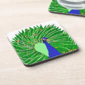 Atemberaubend Peacock Originalkunst von Sophie Age Getränkeuntersetzer (Linke Seite)