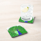 Atemberaubend Peacock Originalkunst von Sophie Age Getränkeuntersetzer (Rechte Seite)