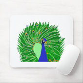 Atemberaubend Peacock Originalkunst von Sophie Age Mousepad (Mit Mouse)