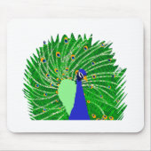 Atemberaubend Peacock Originalkunst von Sophie Age Mousepad (Vorne)