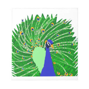 Atemberaubend Peacock Originalkunst von Sophie Age Notizblock