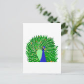 Atemberaubend Peacock Originalkunst von Sophie Age Postkarte (Stehend Vorderseite)
