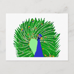 Atemberaubend Peacock Originalkunst von Sophie Age Postkarte