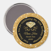 Atemberaubend Personalisiert, 50. GeburtstagsSouve Magnet (Vorderseite/Rückseite)