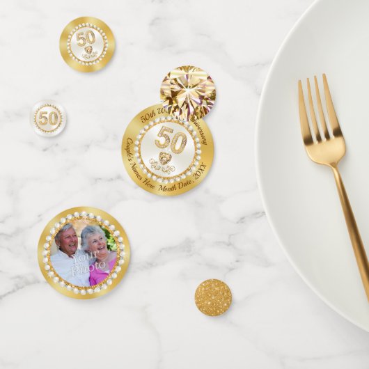 Atemberaubend Personalisiert, 50. Jubiläum Confett Konfetti (Gruppe)