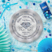 Atemberaubend Personalisiert, 75. Geburtstag Telle Pappteller (Party)