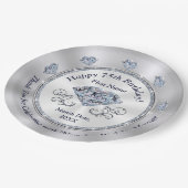 Atemberaubend Personalisiert, 75. Geburtstag Telle Pappteller (Schrägansicht)