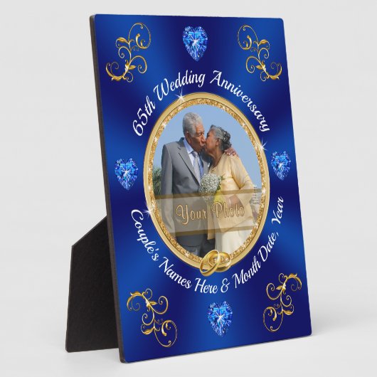 Atemberaubend Personalisiert, Geschenke für 65 Jah Fotoplatte (Seite)